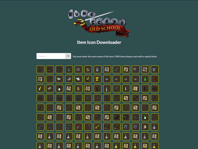 OSRS Item Icons website screen